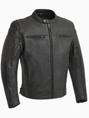 Men’s Top Performer Motorcycle Black Leather Jacket