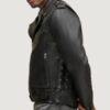 Men’s Finn Leather Rider Black Jacket With Thinsulate Lining - Image 2