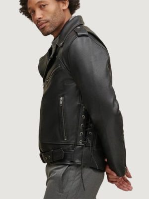 Men’s Finn Leather Rider Black Jacket With Thinsulate Lining