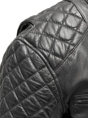 Men’s Grand Prix Leather Black Motorcycle Jacket