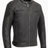 Men’s Grand Prix Leather Black Motorcycle Jacket