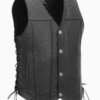 Men’s Gun Slinger Motorcycle Western Style Leather Vest