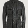 Men’s Hand Waxed Leather Black Trialmaster Panther Jacket