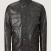 Men’s Hand Waxed Leather Black Turner Motorcycle Jacket