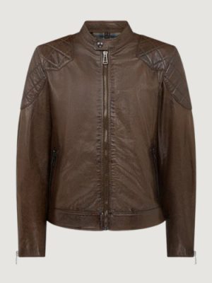 Men’s Hand Waxed Leather Brown Outlaw Jacket