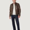 Men’s Hand Waxed Leather Brown Outlaw Jacket - Image 2