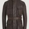 Men’s Hand Waxed Leather Brown Trialmaster Panther Jacket