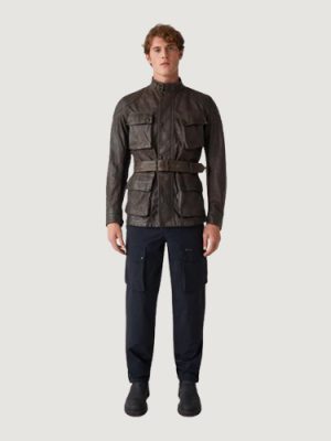 Men’s Hand Waxed Leather Brown Trialmaster Panther Jacket