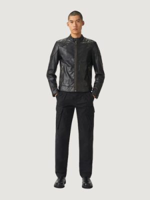 Men’s Hand Waxed Leather Legacy Outlaw Antique Black Jacket