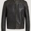 Men’s Hand Waxed Leather Black Outlaw Jacket