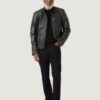 Men’s Hand Waxed Leather Black Outlaw Jacket - Image 2