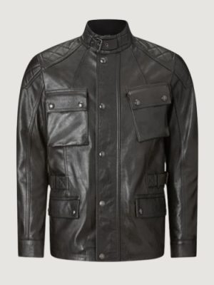 Men’s Hand Waxed Leather Turner Motorcycle Black Jacket