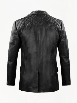 Men’s Harper Black Leather Blazer