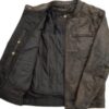 Men’s Hipster Motorcycle Distressed Brown Leather Jacket - Image 2