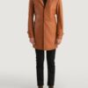Men’s Infinity Tan Brown Leather Coat