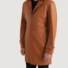 Men’s Infinity Tan Brown Leather Coat - Image 2