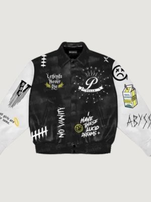 Men’s Juice WRLD Legends Never Die Black & White Varsity Jacket