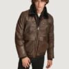 Men’s Julian Brown Faux Shearling Aviator