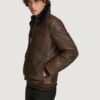 Men’s Julian Brown Faux Shearling Aviator - Image 2