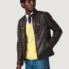 Men’s Lance Moto Brown Leather Jacket