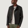 Men’s Lander Black Leather Oulton Jacket - Image 2