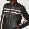 Men’s Lander Vintage Black Racer Jacket - Image 2