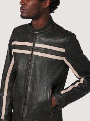 Men’s Lander Vintage Black Racer Jacket