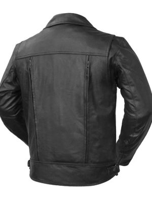 Men’s Mastermind Motorcycle Black Leather Jacket