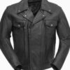 Men’s Mastermind Motorcycle Black Leather Jacket