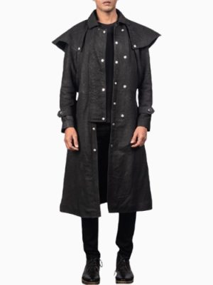Men’s Maverick Black Leather Duster