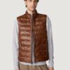 Men’s Max Distressed Brown Leather Vest