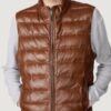 Men’s Max Distressed Brown Leather Vest - Image 2