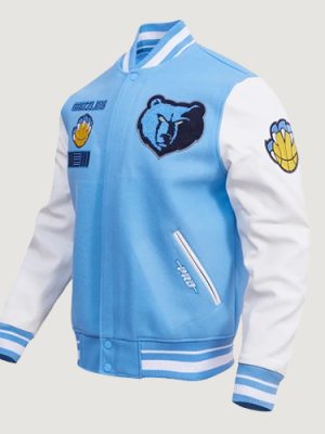 Men’s Nba Memphis Grizzlies Mashup Rib Wool Varsity Jacket