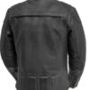 Men’s Nemesis Motorcycle Black Leather Jacket - Image 2