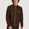 Men’s Paxton Zip Up Brown Jacket