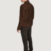 Men’s Paxton Zip Up Brown Jacket - Image 2