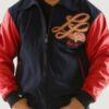 Men’s Pelle Pelle Notorious Navy Red Varsity Jacket