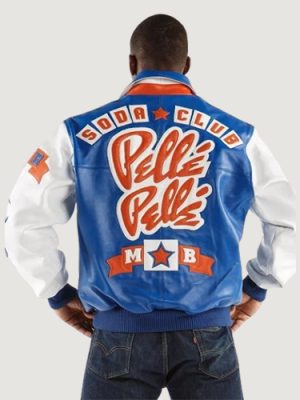 Men’s Pelle Pelle Soda Club Blue Leather Jacket