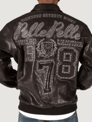 Men’s American Rebel Black Pelle Pelle Studded Jacket