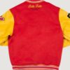 Men’s Pelle Pelle World Famous Red Wool and Leather Varsity Jacket - Image 2
