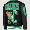 Men’s Pro Standard Black Boston Celtics Varsity Jacket - Image 2