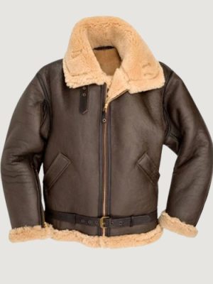 Men’s RAF Sheepskin B3 Bomber Brown Jacket