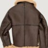 Men’s RAF Sheepskin B3 Bomber Brown Jacket - Image 2