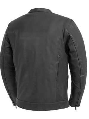 Men’s Raider Motorcycle Black Leather Jacket