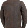 Men’s Raider Motorcycle Brown Leather Jacket - Image 2