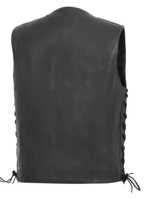 Men’s Rancher Motorcycle Western Style Leather Vest