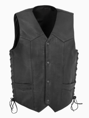 Men’s Rancher Motorcycle Western Style Leather Vest