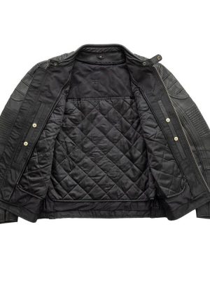 Men’s Raptor Motorcycle Black Leather Jacket
