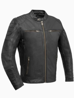 Men’s Raptor Motorcycle Black Leather Jacket