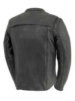 Men’s Revolt Motorcycle Black Leather Jacket